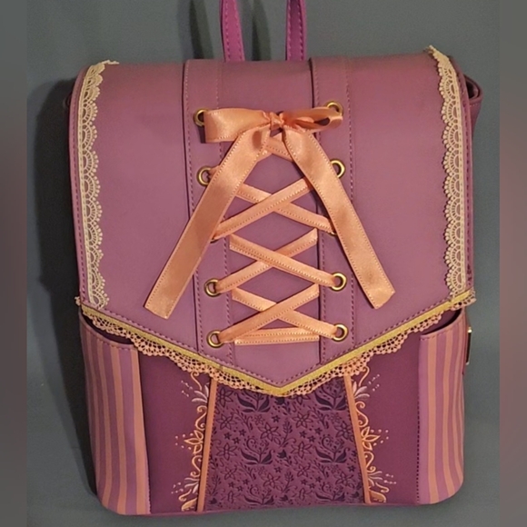Rare Loungefly Disney Tangled Rapunzel Cosplay Mini Backpack - Picture 4 of 9